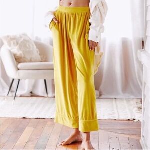 By Anthropologie Gold Plush Sleep Pants